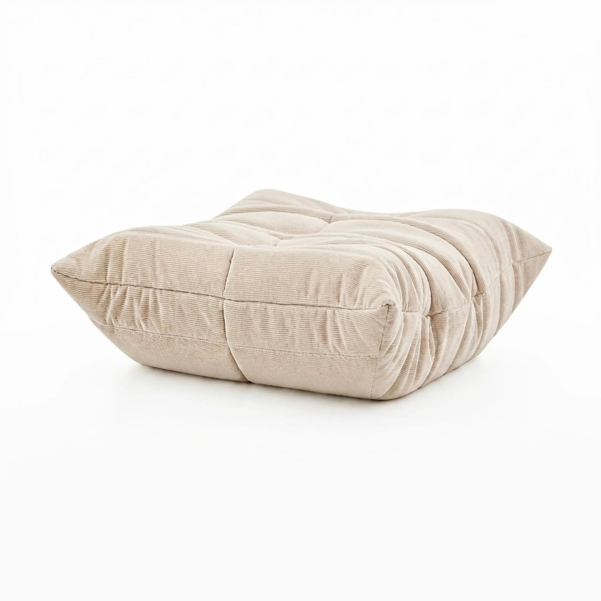 Beigefarbener Sitzsack Sitzolo Podi mit gesteppter Oberflächenstruktur von hjh LIVING