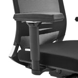 Verstellbare Armlehne des Profi-Bürostuhls PORTO PRO in Schwarz von hjh OFFICE