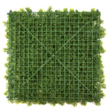 Grüne Pflanzenmatte LEAFLUXE 3 mit quadratischem Kunststoffgitter und künstlichem Grün von hjh LIVING