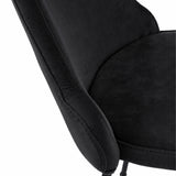 Rückansicht des Vierfußstuhls BELLA BLACK S in Schwarz mit schlanken Metallbeinen von Grospol