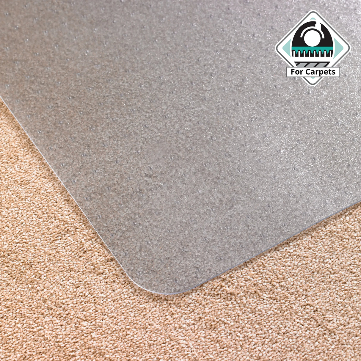 Transparente Vinyl-Bodenschutzmatte ADVANTAGEMAT für Teppichböden von Floortex