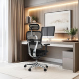Luxus-Chefsessel ERGOHUMAN ULTRA F GEN2 mit Netzrückenlehne und Armlehnen in Schwarz von hjh OFFICE