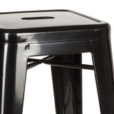 Oberseite und Gestell eines schwarzen Barhockers aus dem Bar-Set Vantaggio Set von hjh OFFICE