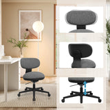 Höhenverstellbare Rückenlehne und Sitzhöhe des Home-Office-Bürostuhls SITMOTION B von hjh OFFICE