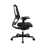 Schwarzer Profi-Bürostuhl Sitness X Back mit Netzrückenlehne und Armlehnen von Topstar