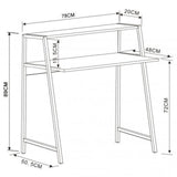 Technische Zeichnung des Schreibtischs DUMONT mit 78 × 50,5 cm von hjh OFFICE
