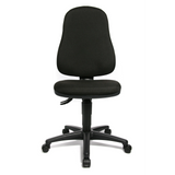 Schwarzer Homeoffice-Bürostuhl POINT 60 mit Stoffbezug und fünf Rollen von Topstar