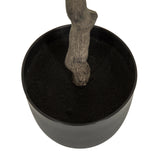 Stamm und schwarzer Pflanztopf der Kunstpflanze OLIVE von hjh OFFICE