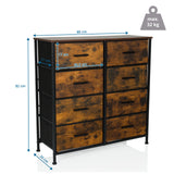 Maßzeichnung der Kommode RAGALA LIGHT mit 80 × 82 cm von hjh LIVING