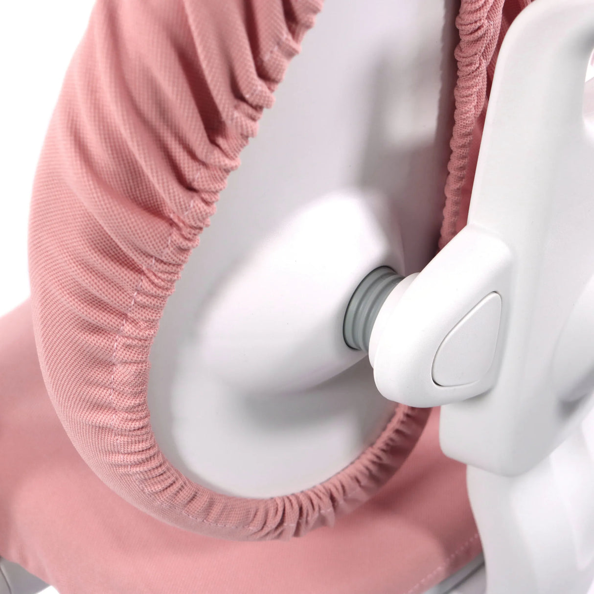 Verbindungselement der weißen Armlehne am rosa Kinderstuhl KID WING von hjh OFFICE