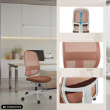Profi-Bürostuhl Minoro W in Weiß und Braun mit höhenverstellbarer Rückenlehne von hjh OFFICE (KI-generiertes Bild)