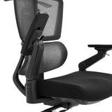 Verstellbare Armlehne des Profi-Bürostuhls Ergo U2 Flex3 mit Netzrückenlehne und schwarzem Stoffbezug von hjh OFFICE