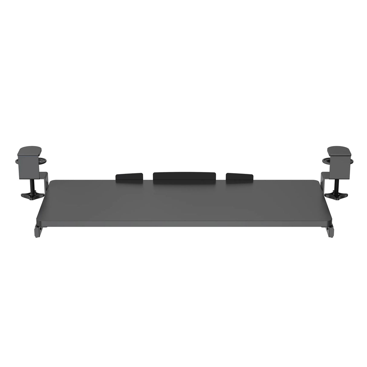 Schwarze Tastaturablage VM-KB mit zwei seitlichen Armstützen von hjh OFFICE