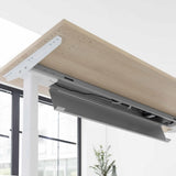 Unterbau und Befestigung der Tischplatte des Schreibtisches XBHM 2E WC in Asteiche von hjh OFFICE PRO