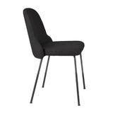 Vierfußstuhl BELLA BLACK S in Schwarz mit schlanken Metallbeinen von Grospol