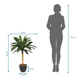 Maßzeichnung der Kunstpflanze DRACAENA I mit einer Höhe von 85 cm und Breite von 33 cm von hjh OFFICE