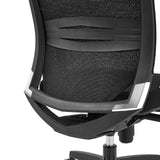 Rückseite der Netzrückenlehne des Profi-Bürostuhls PORTO MAX HIGH I in Schwarz von hjh OFFICE