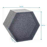 Maßzeichnung der Trennwand FLEXMIUT STORE B mit 62,5 × 54,5 cm von hjh OFFICE