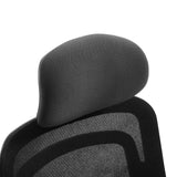 Kopfstütze des Profi-Bürostuhls Vivadapt in Schwarz mit Netzbezug von hjh OFFICE