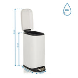Maßzeichnung des Mülleimers CLEAN SLIM mit 20 l Volumen und einer Höhe von 85 cm von hjh OFFICE