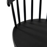 Schwarze Rückenlehne mit vertikalen Streben des Esszimmerstuhls ARTIFO RIB von hjh LIVING