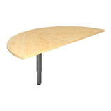 Ansatztisch RA60 G / RA80 G / RA160 G in Ahorn mit einem grauen Standbein von hjh OFFICE PRO