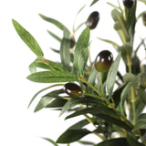 Grüne Blätter und dunkle Oliven der Kunstpflanze OLIVE I von hjh OFFICE