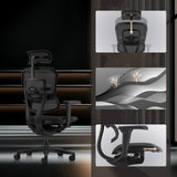 Luxus-Chefsessel ERGOHUMAN SIGNATURE GEN2 mit verstellbarer Kopfstütze, Netzgewebe und Sitzmechanik von hjh OFFICE