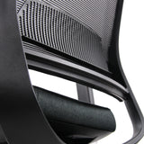 Netzrückenlehne und Sitzfläche des Profi-Bürostuhls CHIARO T1 BLACK in Schwarz von hjh OFFICE