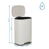 Maßzeichnung des Mülleimers CLEAN XV mit 50 l Fassungsvermögen und 90 cm Höhe von hjh OFFICE