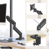 Monitorhalterung VM-MG1S mit VESA-Platte, Gelenkarm und Tischbefestigung in Schwarz von hjh OFFICE (KI-generiertes Bild)