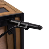 Schwarze Kabeldurchführung am Sideboard CONTINENTO S in Holzoptik von hjh LIVING