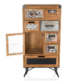 Sideboard CONTINENTO S aus Holz in Dunkelbraun mit verschiedenen Schubladen und einem offenen Fach von hjh LIVING