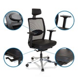 Verstellbare Funktionen des Luxus Chefsessels SENATOR PRO mit Kopfstütze, Armlehnen und Mechanik von hjh OFFICE