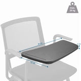 Maßansicht des Schreibtabletts MEET WA mit 40 × 22 cm und maximal 20 kg Belastung von hjh OFFICE