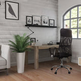 Schwarzer Homeoffice Chefsessel PURE NET mit Netzrückenlehne und Armlehnen von hjh OFFICE