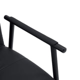 Schwarze Armlehne aus Kunstleder des Polsterstuhls Lifea Flex von hjh LIVING