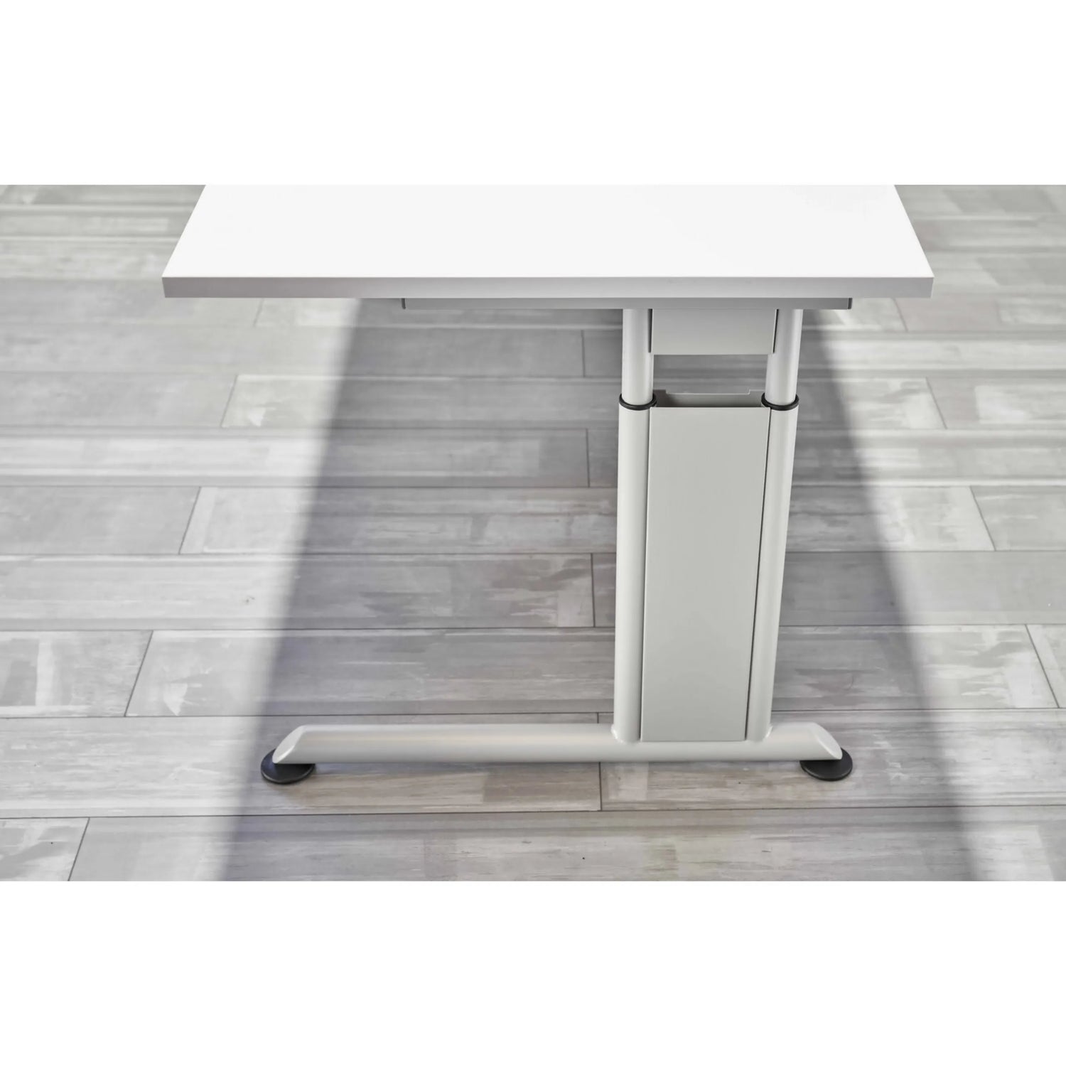 Höhenverstellbares Untergestell in Silber des Schreibtisches ZENO 8 S von hjh OFFICE PRO