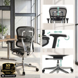 Verstellmöglichkeiten des Luxus-Chefsessels ERGOHUMAN BASE GEN2 von hjh OFFICE (KI-generiertes Bild)