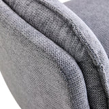 Dunkelgrauer Stoffbezug des Loungesessels Criss-Cross 20 von hjh LIVING