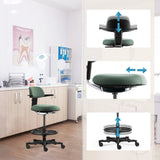 Höhenverstellbare Armlehnen, Sitzfläche und Gasfeder des Arbeitsstuhls TOP WORK 40 von hjh OFFICE