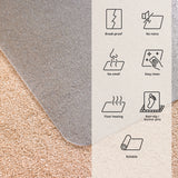 Transparente Bodenschutzmatte ADVANTAGEMAT aus Vinyl auf einem Teppichboden von Floortex