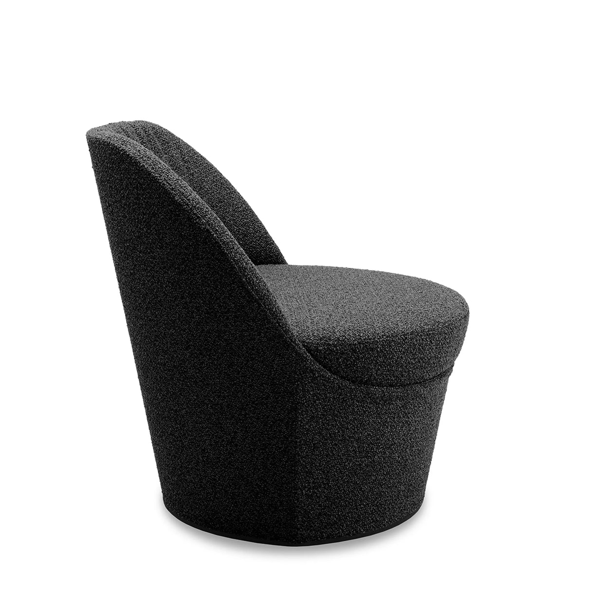 Schwarzer Loungesessel Urban Athen 5.0 mit strukturiertem Stoffbezug und abgerundeter Form von Topstar