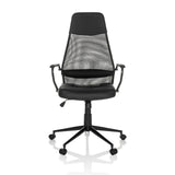 Schwarzer Homeoffice-Chefsessel MARCOZ mit Netzrücken und Fußkreuz mit fünf Rollen von MyBuero – 360-Grad-Ansicht (Frontansicht 0°)