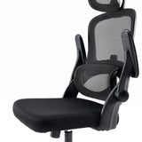 Sitzfläche und Netzrückenlehne des Profi-Bürostuhls MC102C-M101 in Schwarz von Sihoo