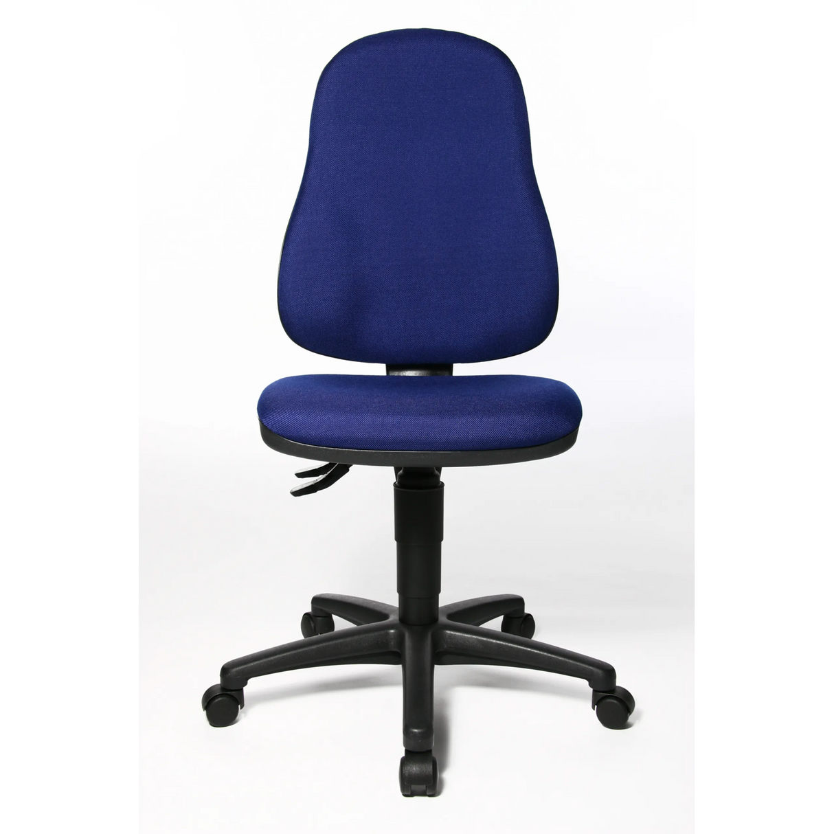 Dunkelblauer Homeoffice-Bürostuhl POINT 60 mit fünf Rollen und schwarzem Gestell von Topstar
