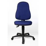 Dunkelblauer Homeoffice-Bürostuhl POINT 60 mit fünf Rollen und schwarzem Gestell von Topstar