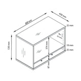 Technische Zeichnung des Standcontainers SIGNA SCA1 mit 800 × 428 mm von hjh OFFICE PRO