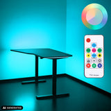 Elektrisch höhenverstellbarer Schreibtisch Worktime Game mit Fernbedienung von hjh OFFICE (KI-generiertes Bild)