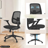 Homeoffice-Bürostuhl Malio in Schwarz mit Netzrücken und höhenverstellbarem Fußkreuz von hjh OFFICE (KI-generiertes Bild)
